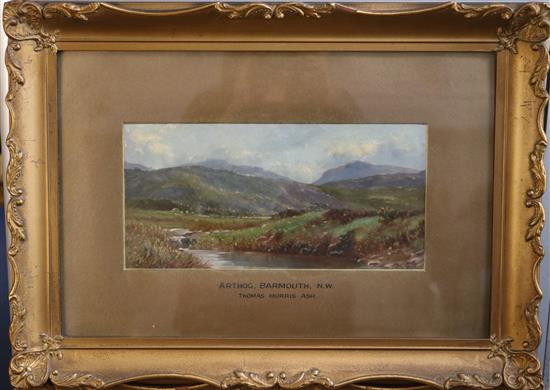 Thomas Morris Ash (fl.1882-1891) Arthog, Barmouth, Falls on the Clyde and The Estuary, Barmouth 5.5 x 11in.